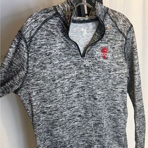 Women's Black and White Quarter-Zip Sweater‎